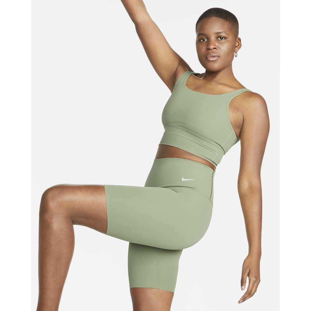 Nike Zenvy Women s Gentle Support High Waisted 8 Biker Shorts Oil Green Black Qwixit 5479