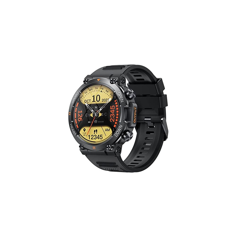 CNBRO Mens Smart Watches Make Answer Calls Rugged Smart Watches for Men Outdoor Sports Fitness Watch with Calories Steps Counter Compatible with Android iOS Phones Qwixit