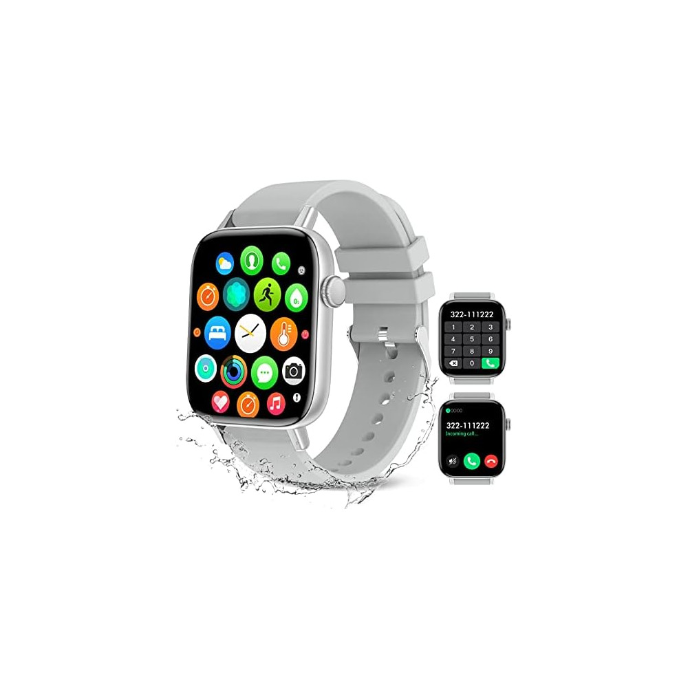 FTTMWTAG Smart Watch for Android iPhone 1.9 Fitness Tracker with Answer Make Calls IP 67 Waterproof Sport Digital Watches Blood Pressure Heart Rate Monitor Step Counter Sleep Tracker S