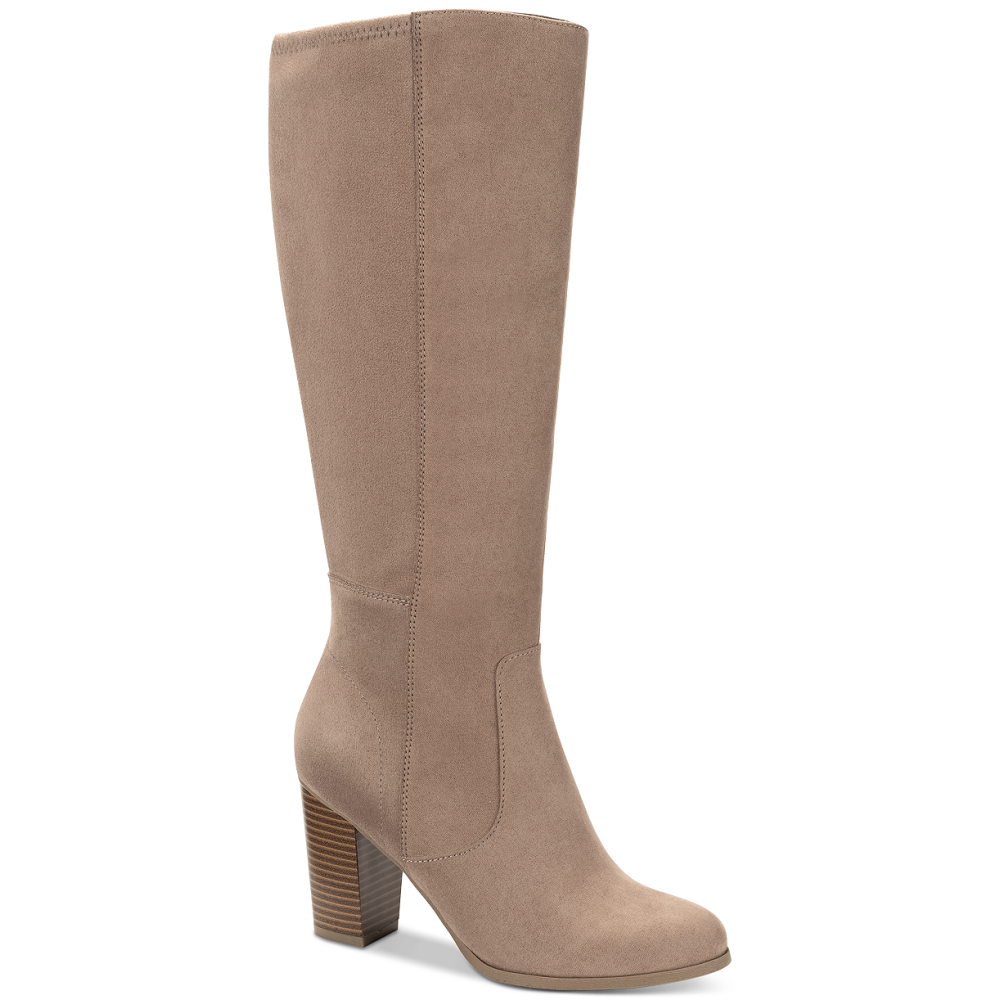 Wide calf tan knee high boots online