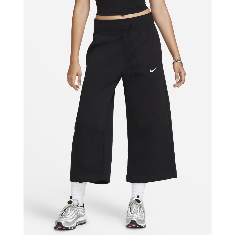 Nike Sportswear Phoenix Fleece Women s High Waisted Cropped Sweatpants Black Sail Qwixit