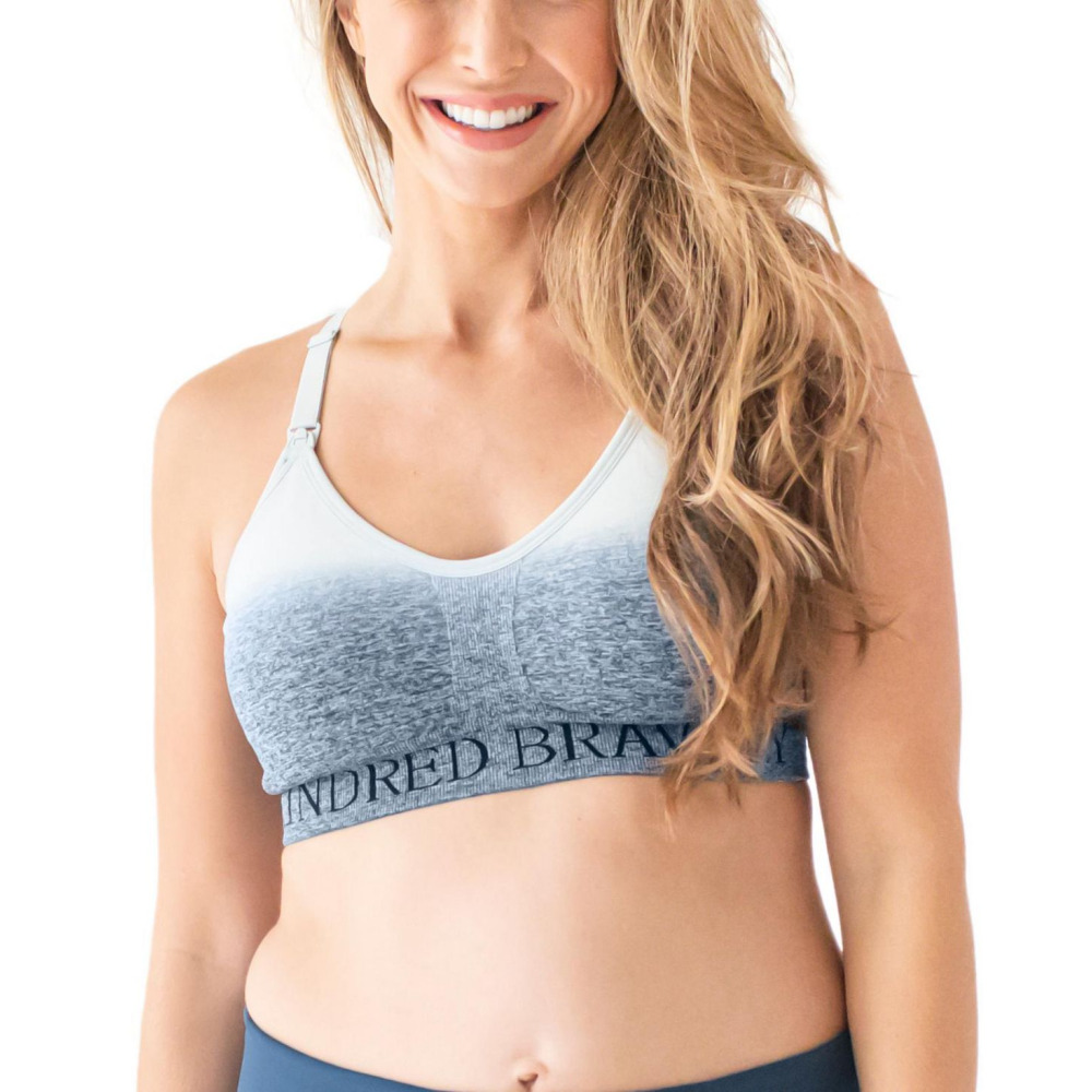 KINDRED BRAVELY Women s Sublime Nursing Sports Bra 30B 40D OMBRE STORM Qwixit 6544