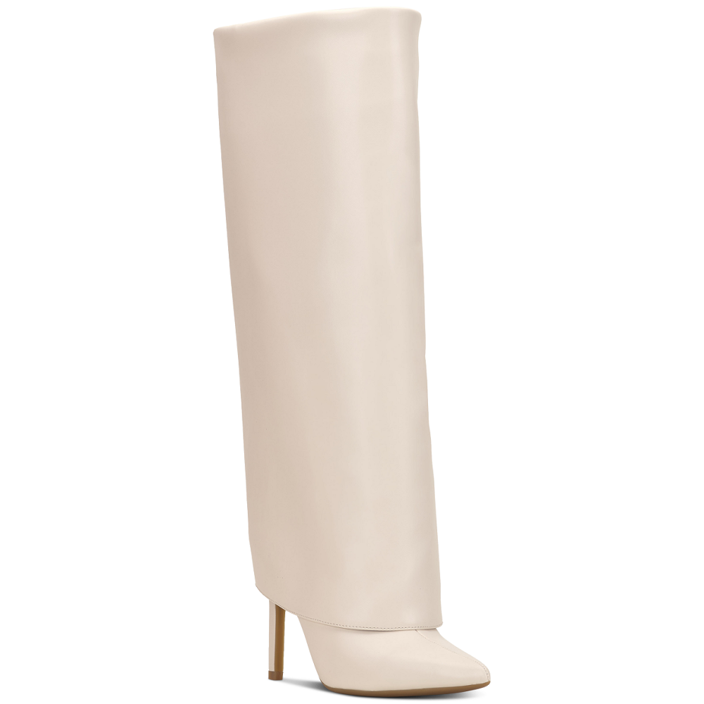 White knee high boots wide calf on sale