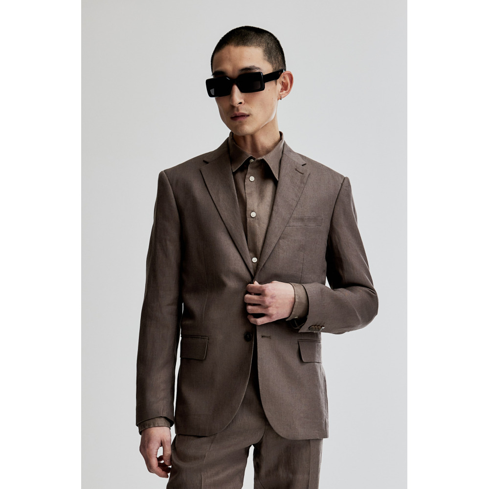 Slim fit linen blazer on sale