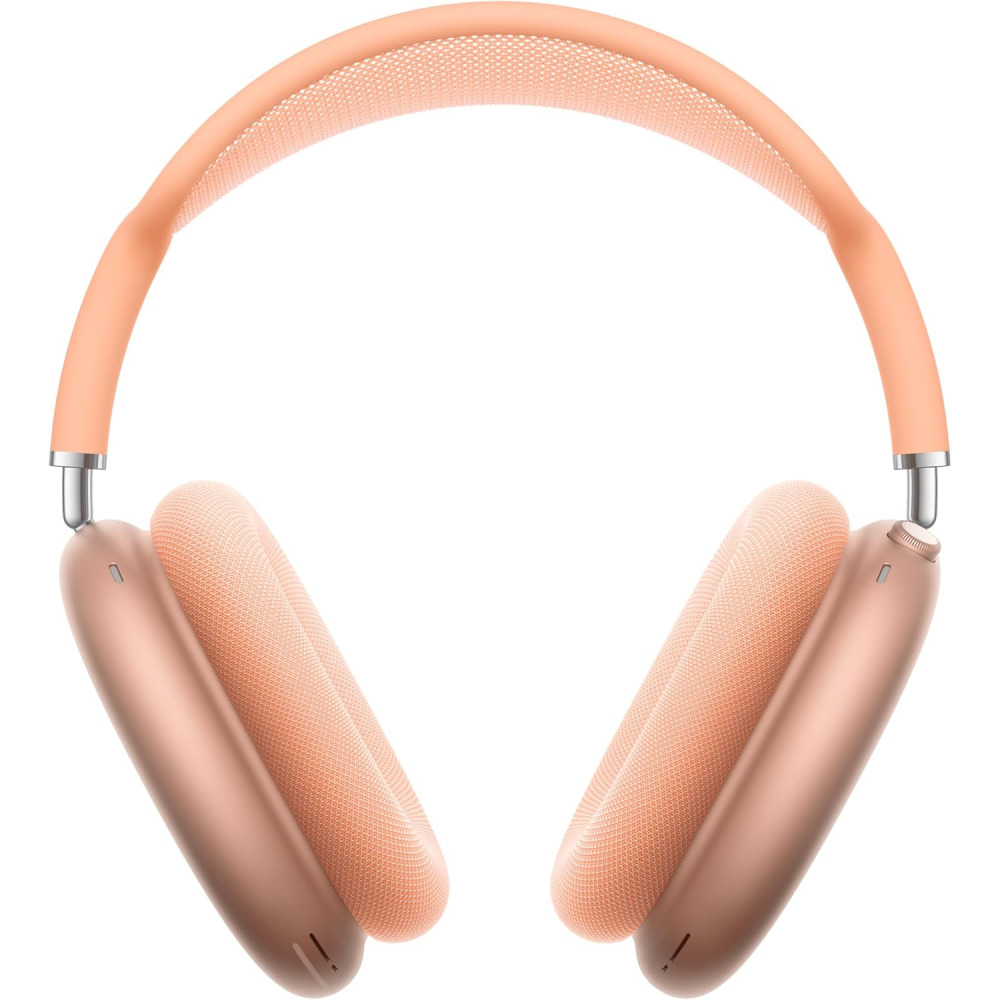 Apple AirPods Max Wireless Over Ear Headphones Pro Level Active Noise Cancellation Transparency Mode Personalized Spatial Audio USB C Charging Bluetooth Headphones Orange Qwixit 72150