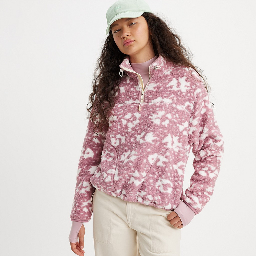 Mki sherpa quarter zip lilac online