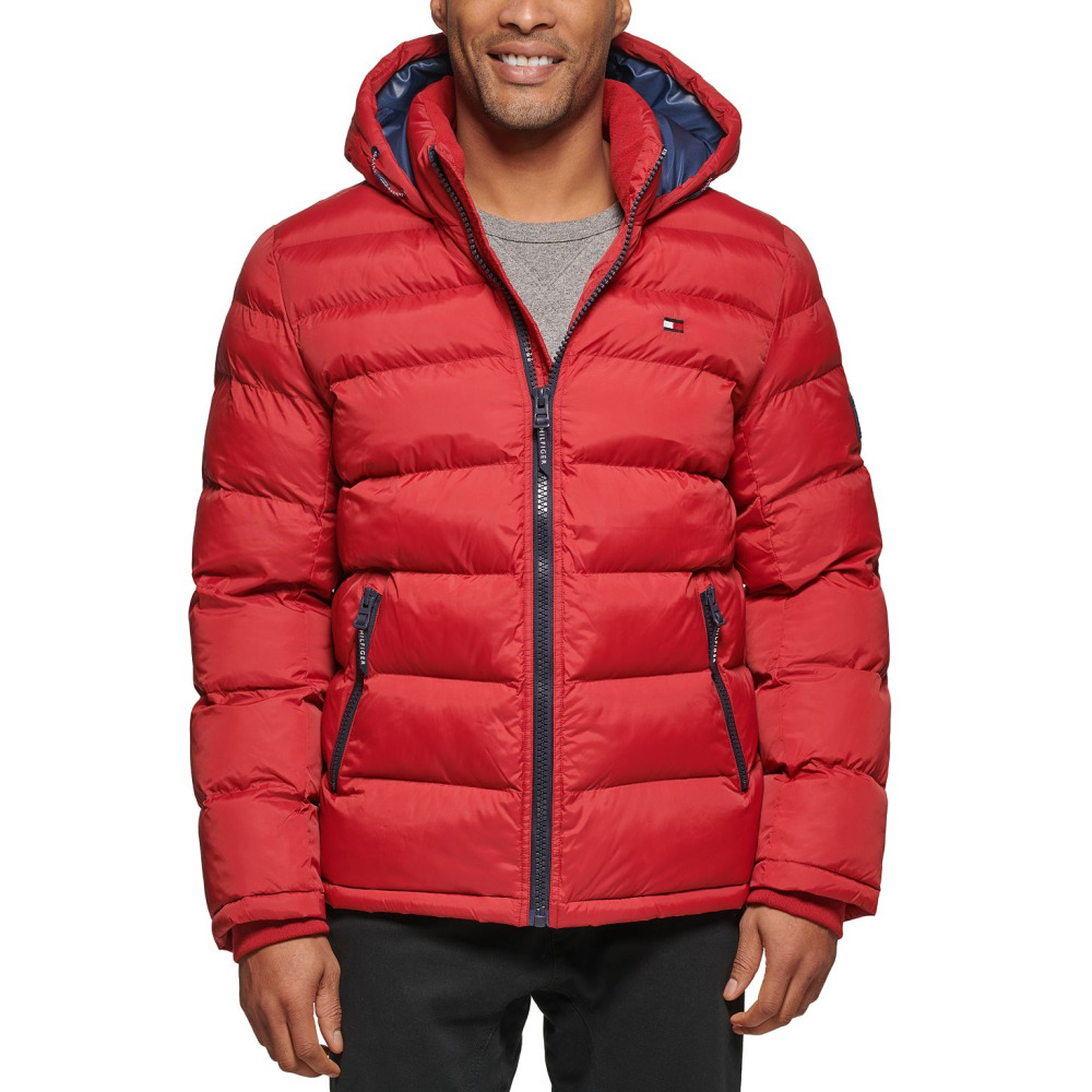 Tommy Hilfiger Men s Quilted Puffer Jacket Created for Macy s RED Qwixit 10418