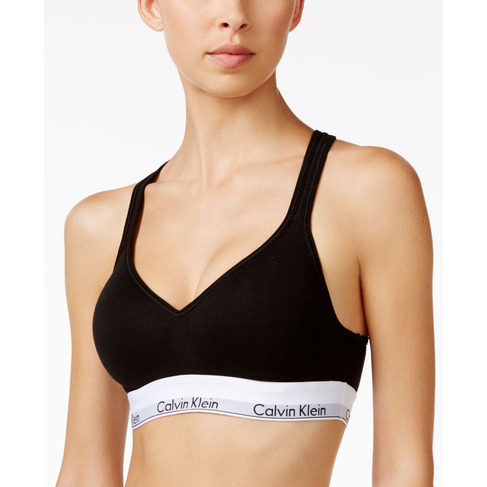 CALVIN KLEIN MODERN COTTON Calvin Klein Women s Modern Cotton Padded Bralette QF1654 BLACK Qwixit 5821