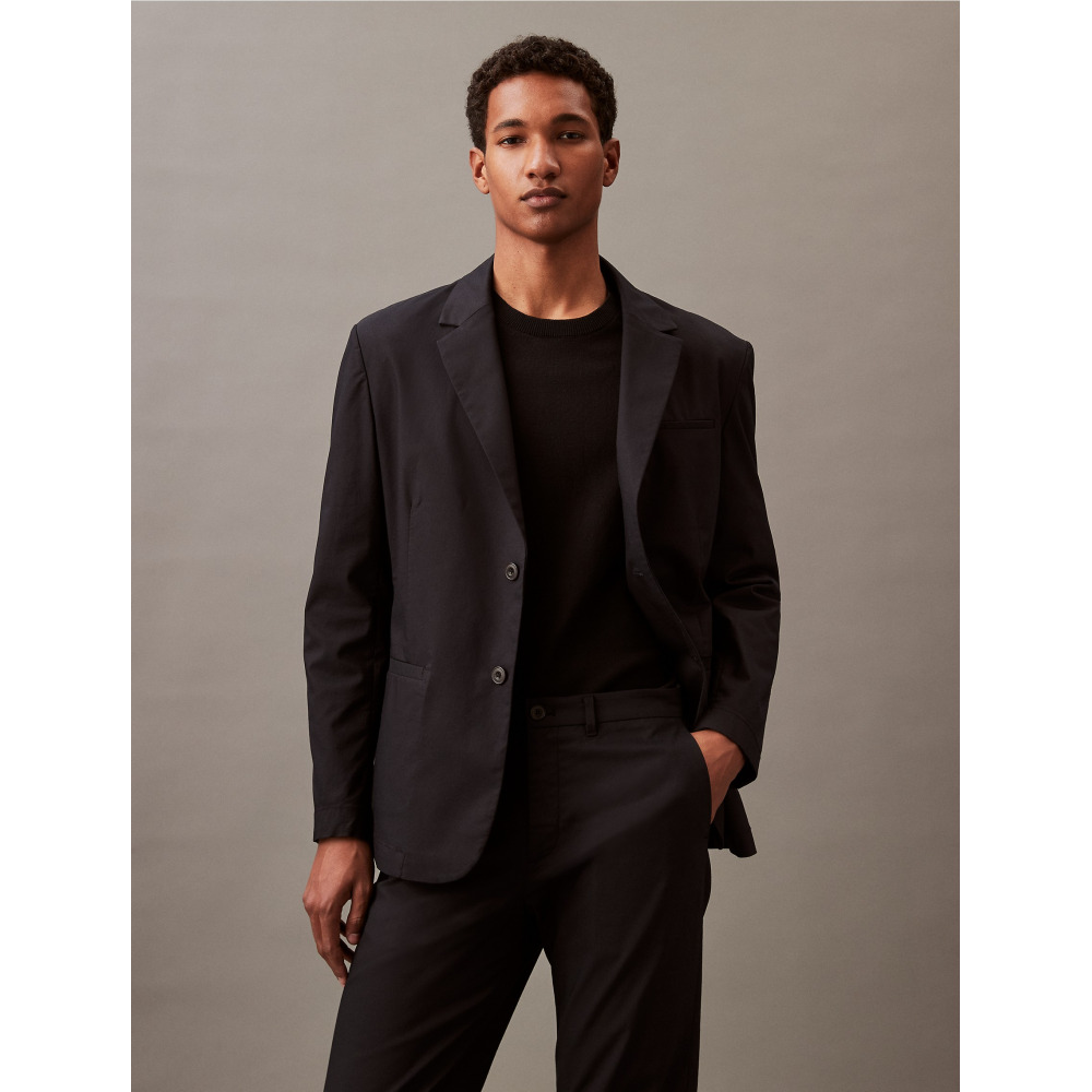 Cotton Stretch Classic Fit Blazer Black Beauty