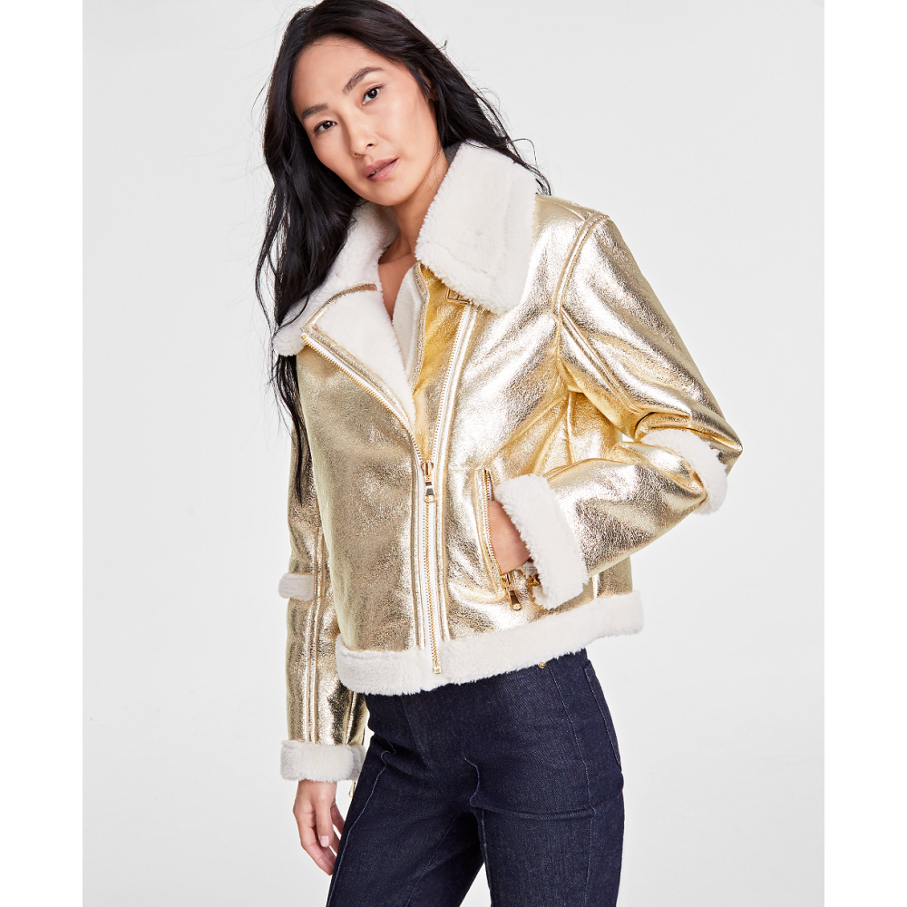 Metallic jacket women's clearance