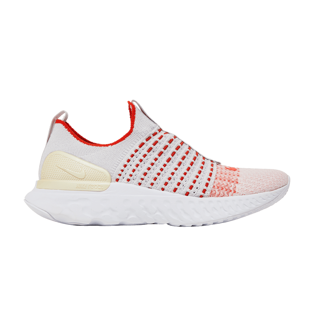 Nike Wmns React Phantom Run Flyknit 2 Vast Grey Orange grey Qwixit 18179