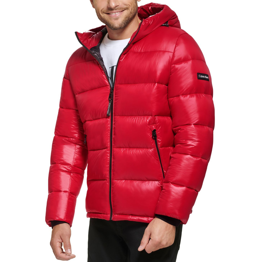 Calvin klein coat red clearance