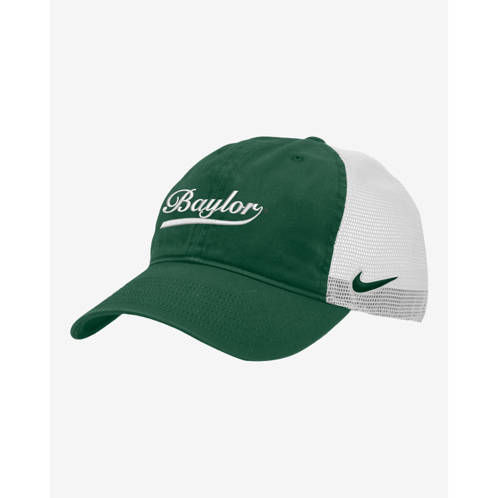 Baylor Heritage86 Nike College Trucker Hat Gorge Green Qwixit