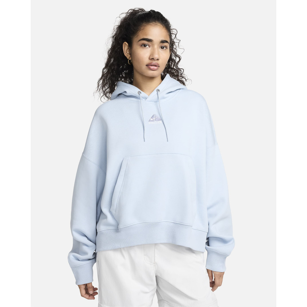 NikeLab Nike ACG Therma FIT Women s Tuff Knit Fleece Hoodie Light Armory Blue Summit White Qwixit 11802