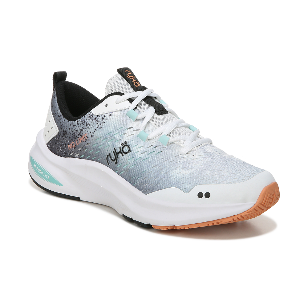 Ryka Women s No Limit Training Sneakers Brilliant White Mesh Fabric