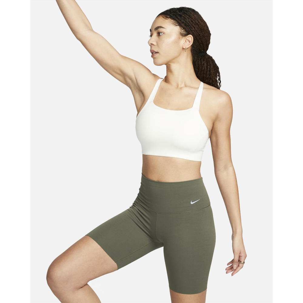 Nike Zenvy Women s Gentle Support High Waisted 8 Biker Shorts Cargo Khaki Black Qwixit