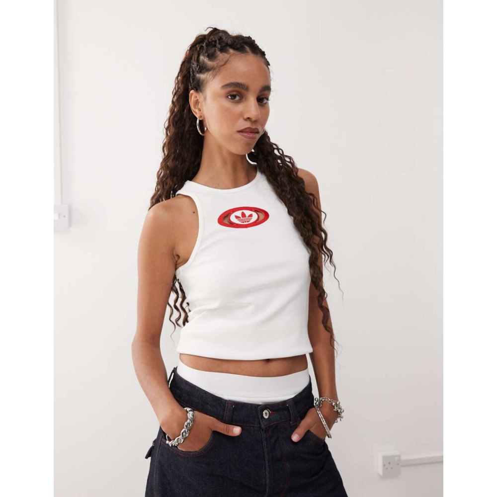 Майка adidas Originals Campus 2000 tank top in white | WHITE