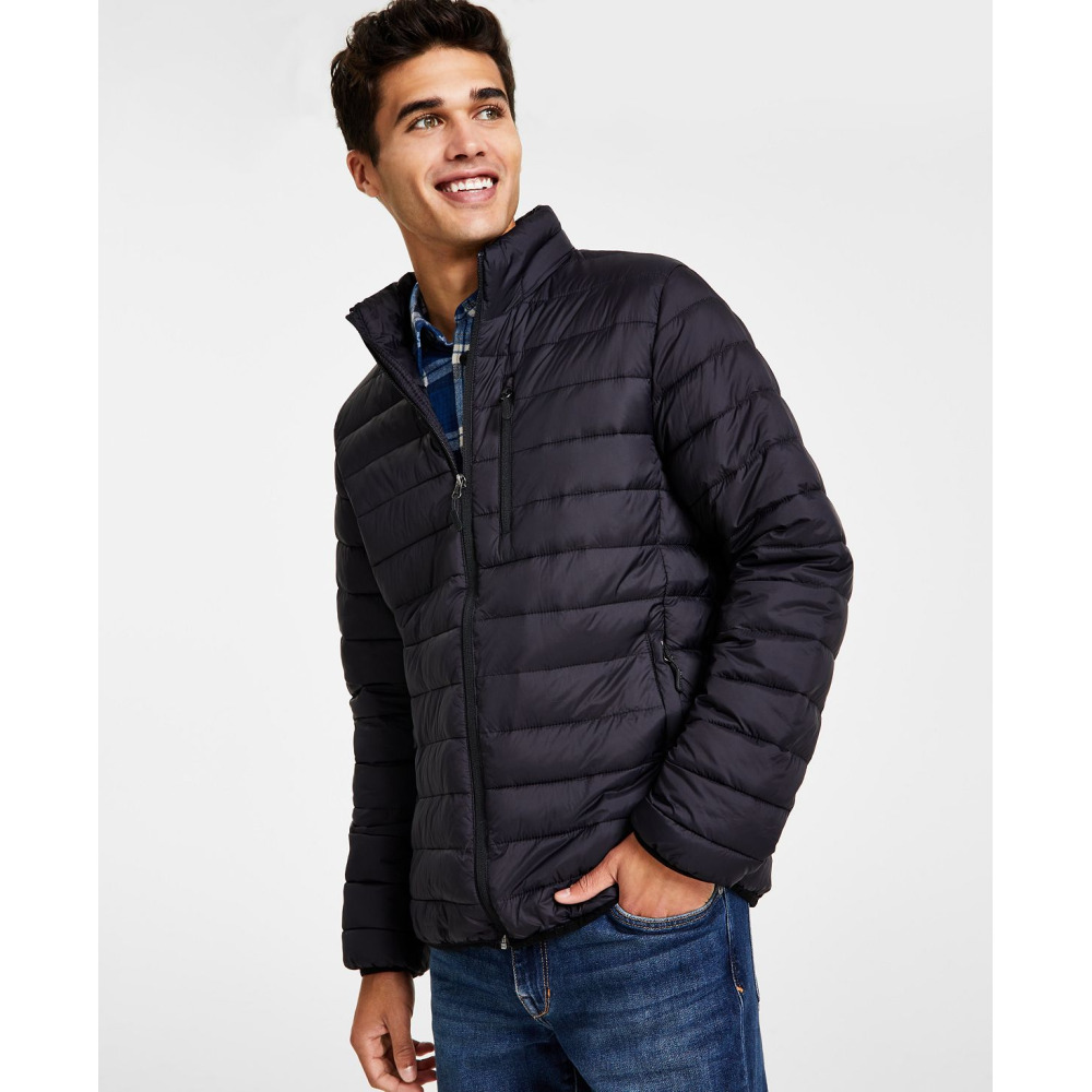 CLUB ROOM Men s Quilted Packable Puffer Jacket Created for Macy s NAVY Qwixit 5324