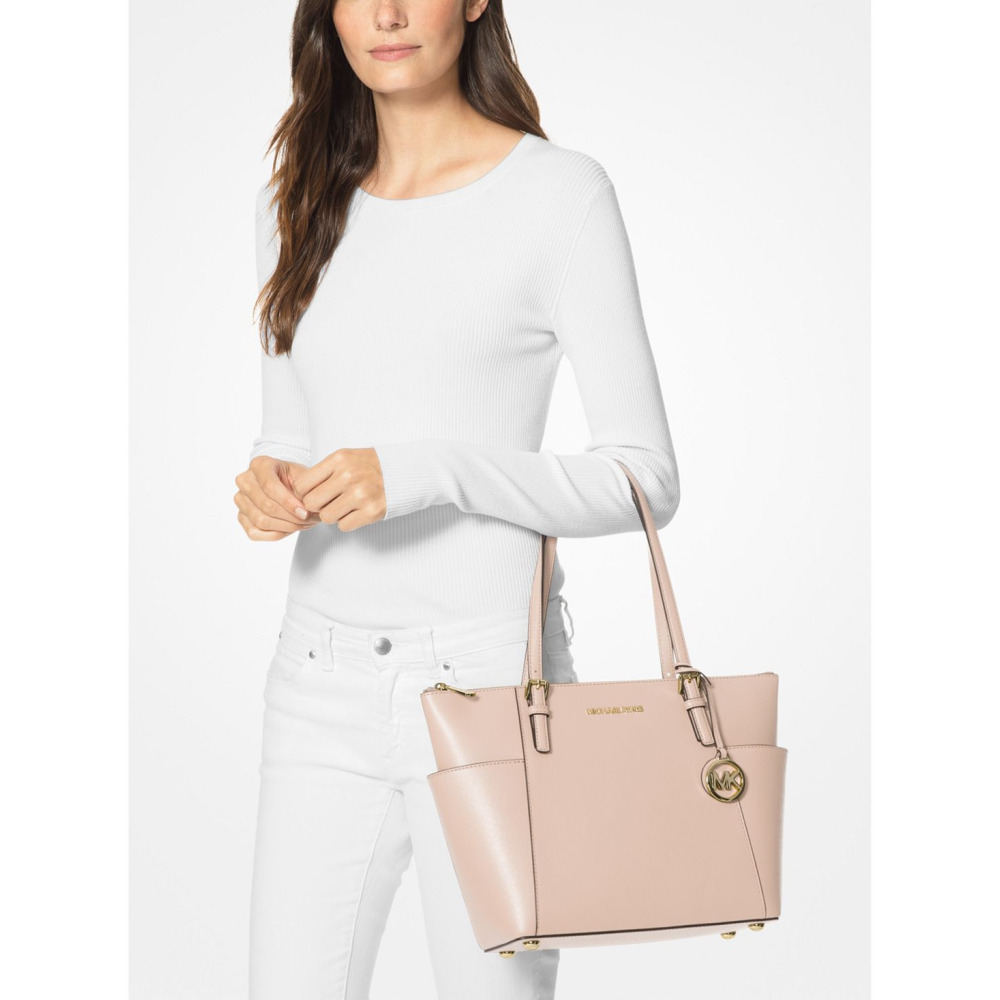 MICHAEL Michael Kors C Jet Set East West Top Zip Tote SOFT PINK GOLD Qwixit
