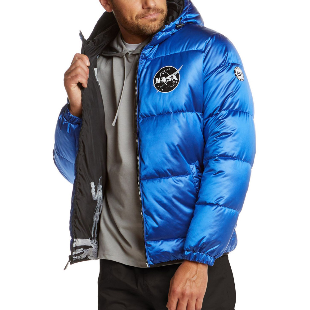 Men s NASA Inspired Reversible Two in One Puffer Jacket