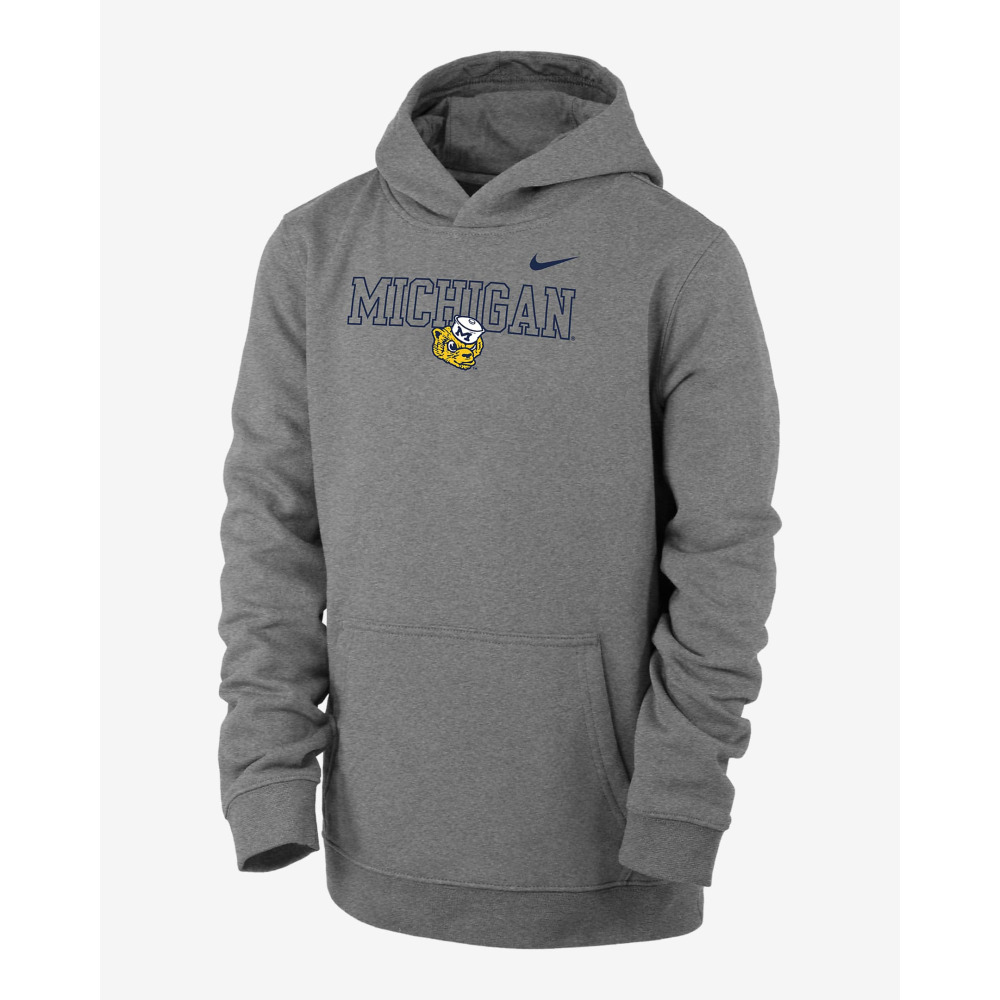 Michigan Club Fleece Big Kids Boys Nike College Hoodie Qwixit