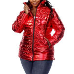 Metallic down coat clearance
